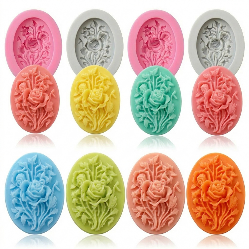 Soap Making Instructions - 4 stampi in silicone a forma